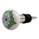 Green Lisianthus Ceramic Wine Stopper
